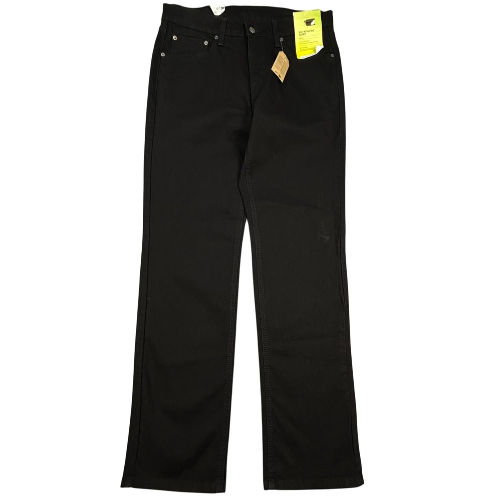 Levis 541 Athletic Taper Jeans Mens 34x34 Black Stretch Denim Pants Comfort